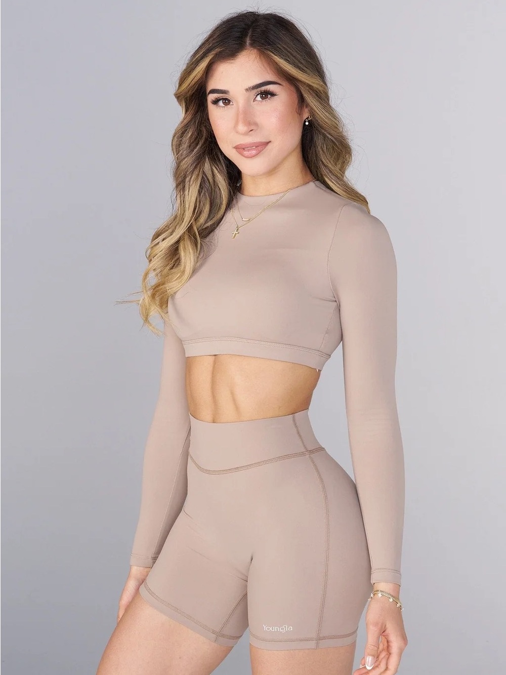YoungLA long-sleeve open-back crop top